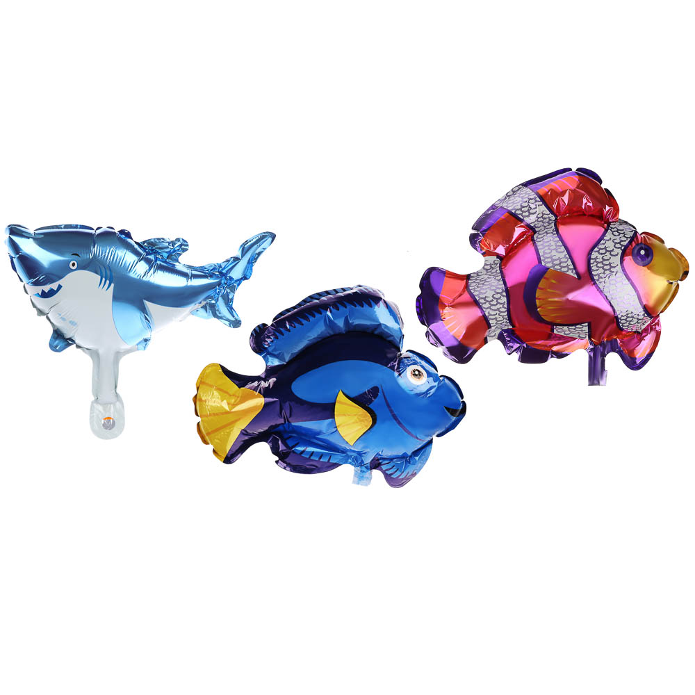 Шар фольгированный мини-фигура на палочке, цвета микс, арт.№ 518-333