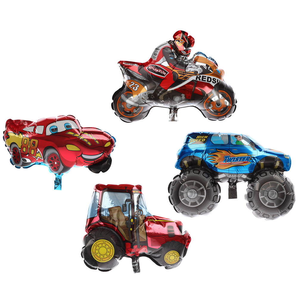 Шар фольгированный мини-фигура на палочке, цвета микс, арт.№ 518-333