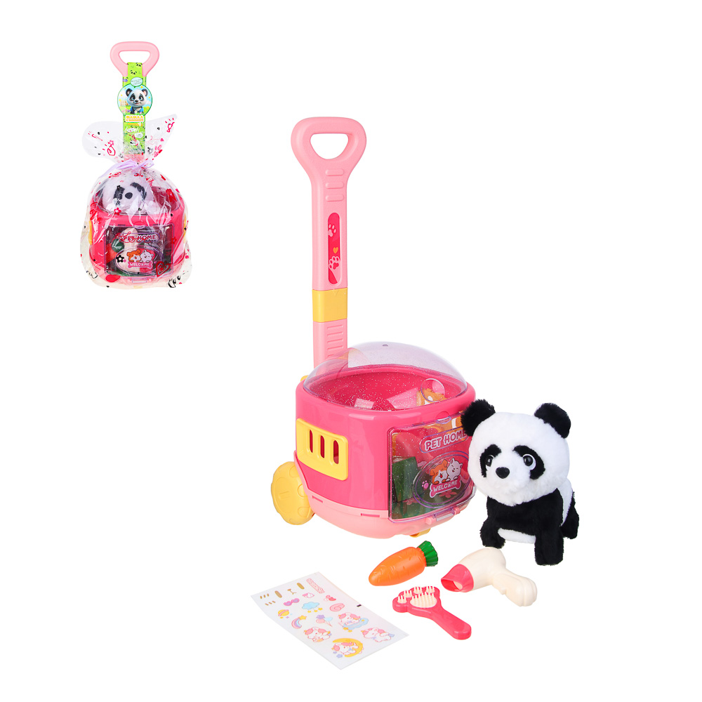 ИГРОЛЕНД Питомец интерактивный "Панда в перевозке", 2хАА, ABS, полиэстер, 20,5х23х48,5 см, арт.№ 272-903