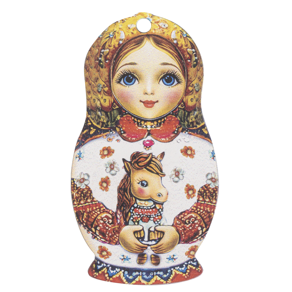 Подвес на ленте, 7x0,6x9 см, ХДФ, 21 дизайн, новогодние персонажи, арт.№ 705-513