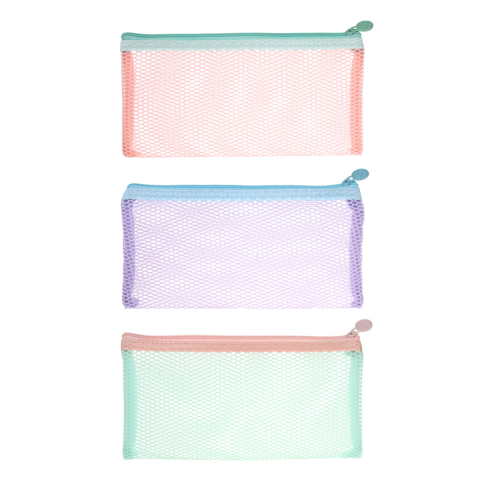 Пенал сетчатый "Ничего лишнего" 22,5х12см., пвх, 4 цвета, арт.№ 532-084