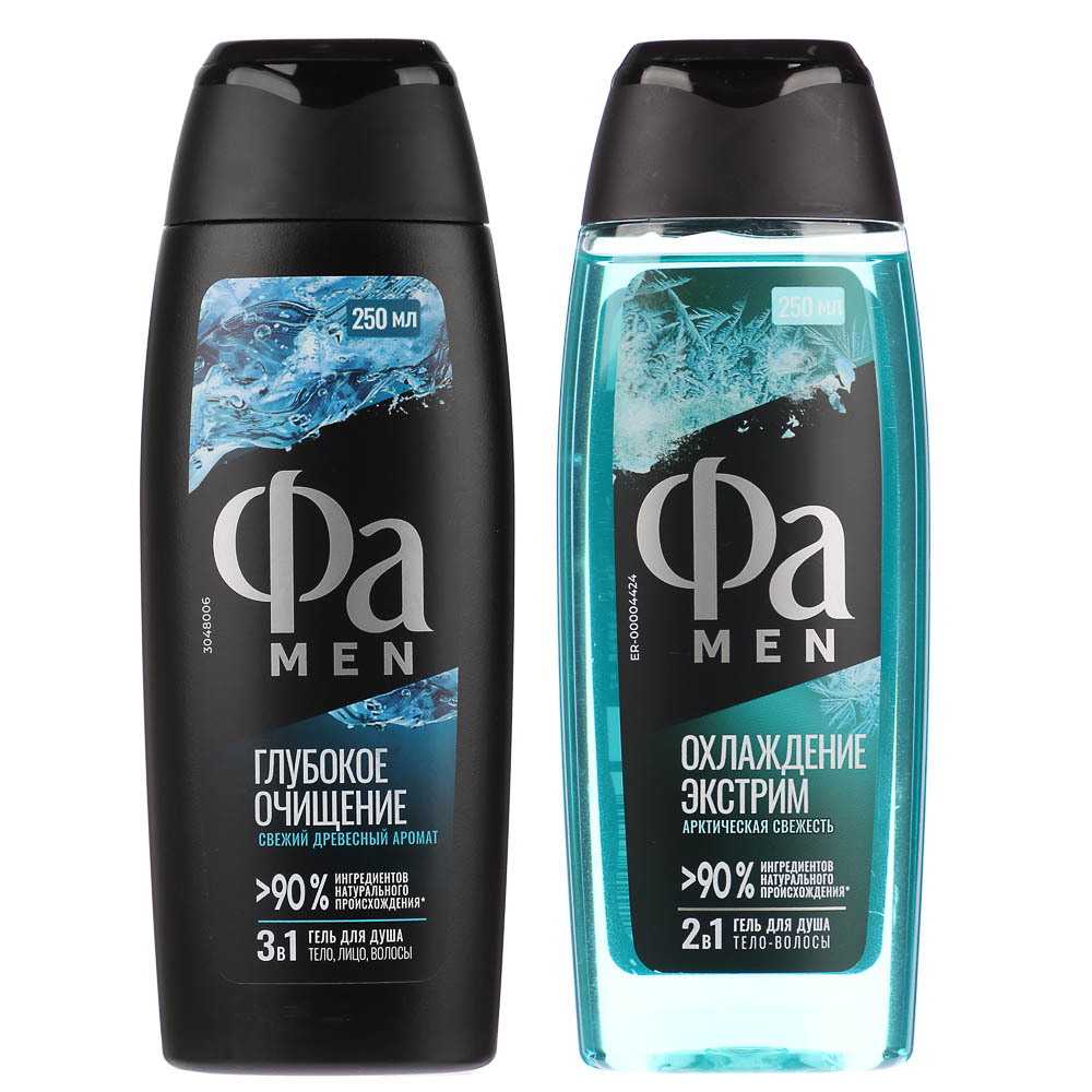 Гель для душа Фа Мэн Охлаждение Экстрим/Глубокое очищение, п/б, 250 мл, арт.№ 951-127