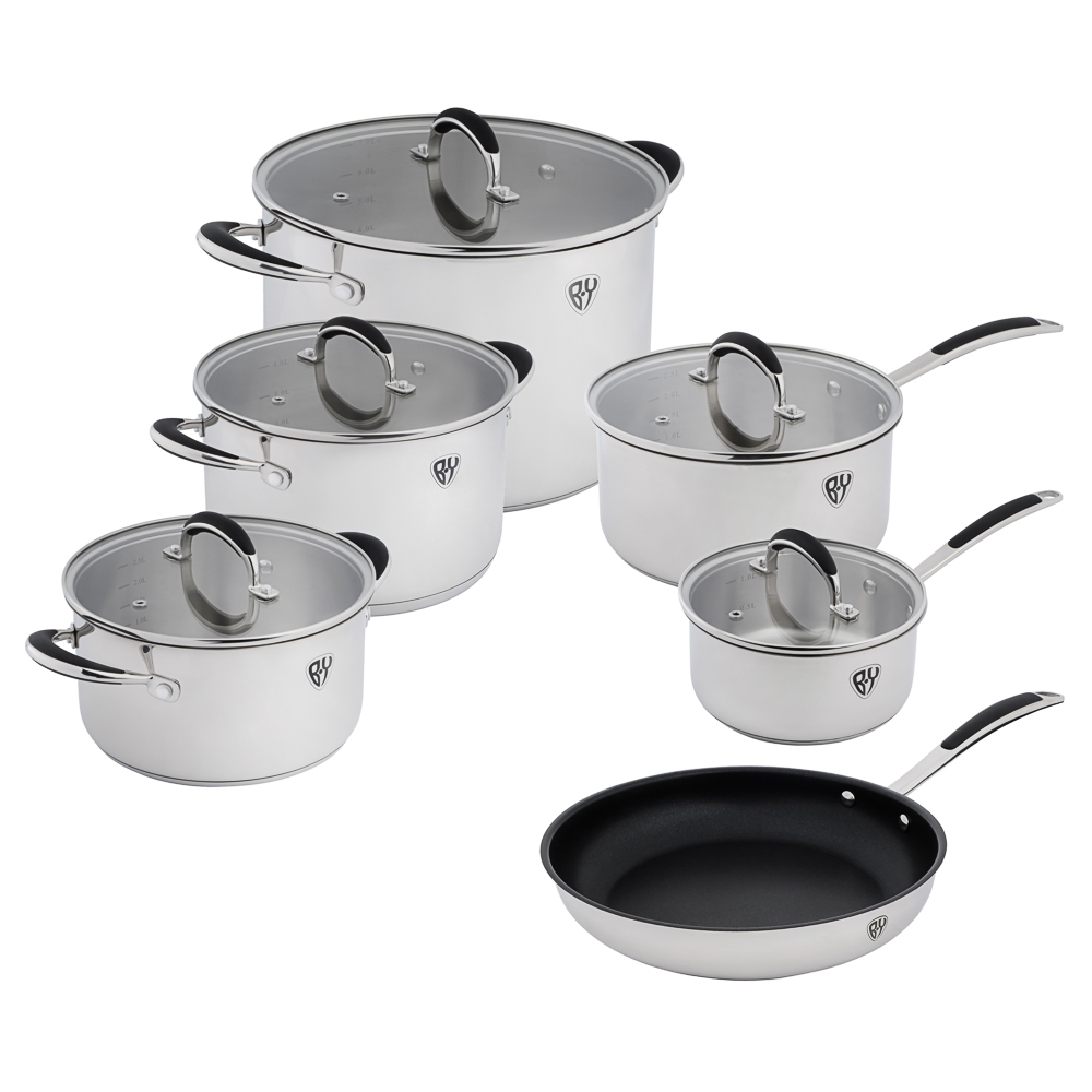 BY COLLECTION Harp Набор посуды кухонной 11пр, нерж.сталь, арт.№ 822-292