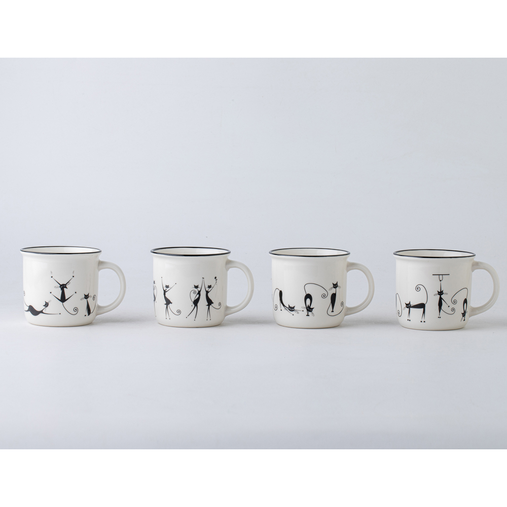 Кружка тм MILLIMI Фитнес, 350мл, фарфор, 4 дизайна, арт.№ 806-357