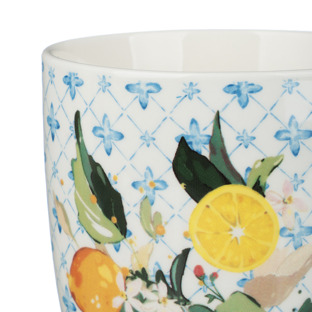 Кружка тм MILLIMI Лимоны, 400мл, фарфор, 3 дизайна, арт.№ 806-358