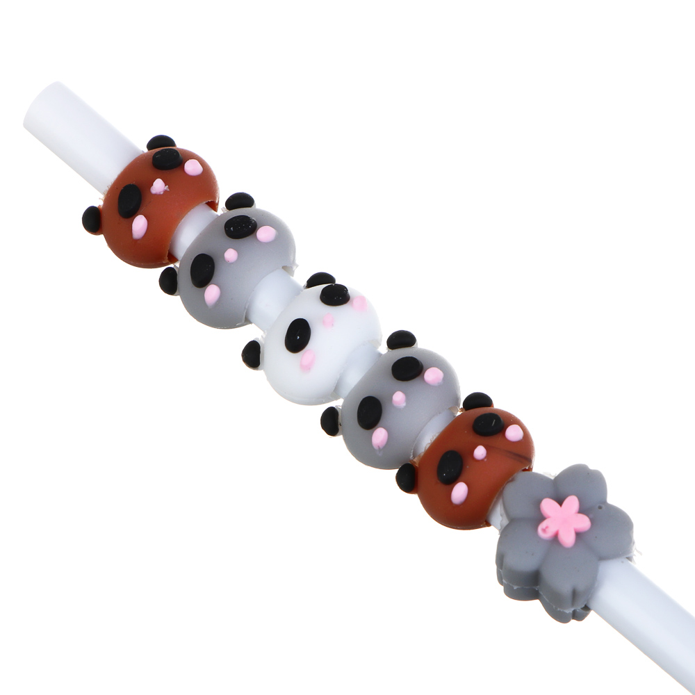 Ручка шариковая синяя, "Мишки на палочке", антистресс, чернила на масляной основе, 2 дизайна, арт.№ 591-261