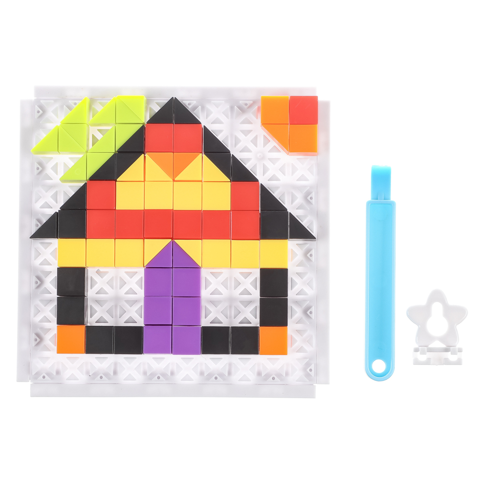 ИГРОЛЕНД Мозаика из блоков 3в1, 15х16х4 см, ABS, 3 дизайна, арт.№ 262-544
