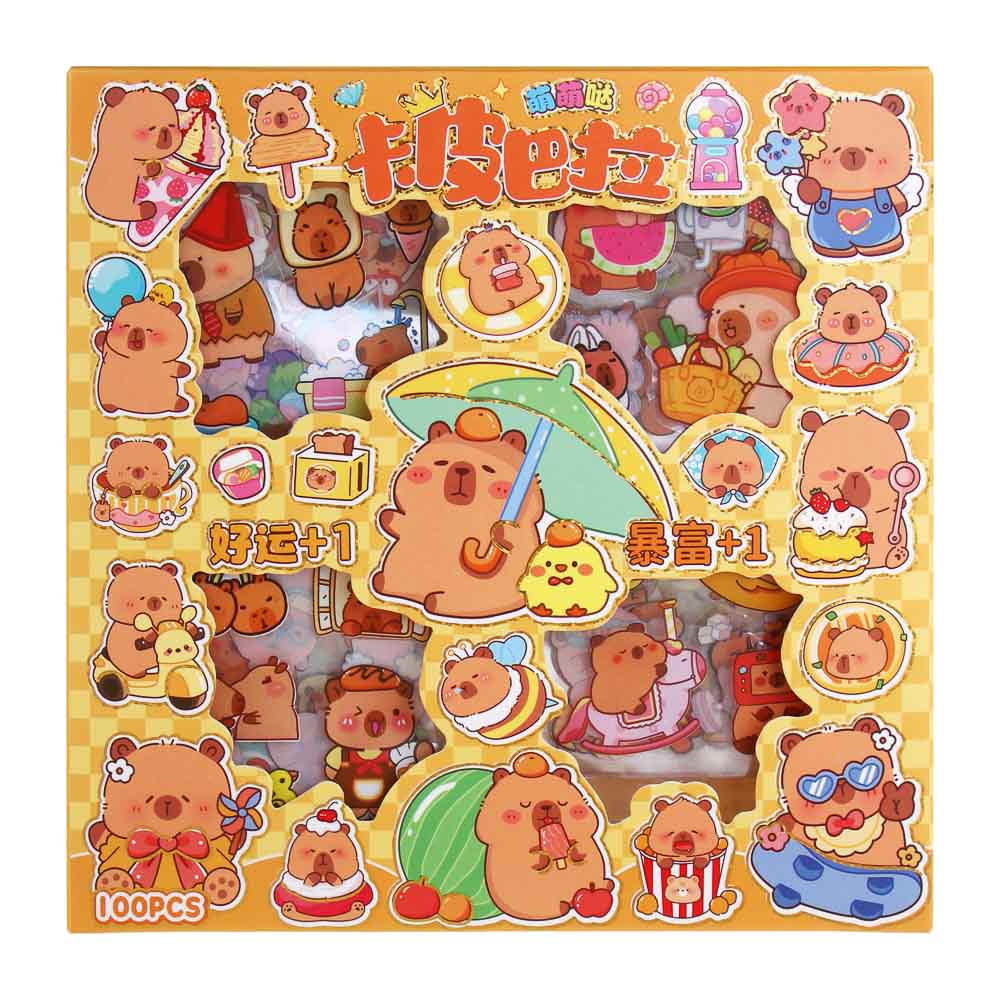 Набор наклеек в коробке 96шт, PET, микс 4 дизайна, арт.№ 607-078