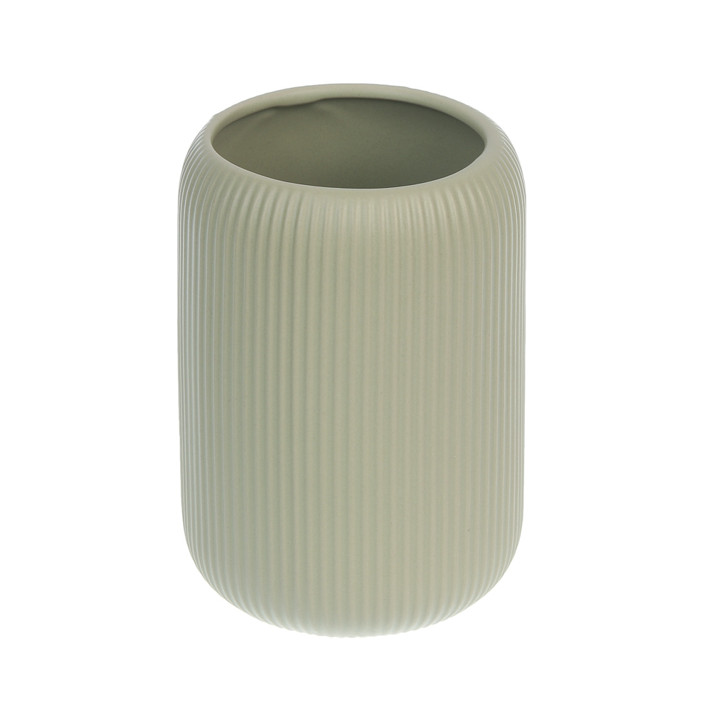 Стакан для ванной комнаты тм VETTA Монтана, доломит, оливковый, 7,5х7,5х10,5см, арт.№ 463-616