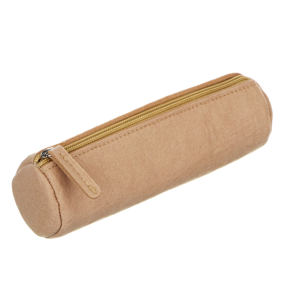 Пенал круглый, 19х6см, 1 отделение на молнии, фетр, 4 цвета, пакет, арт.№ 238-401