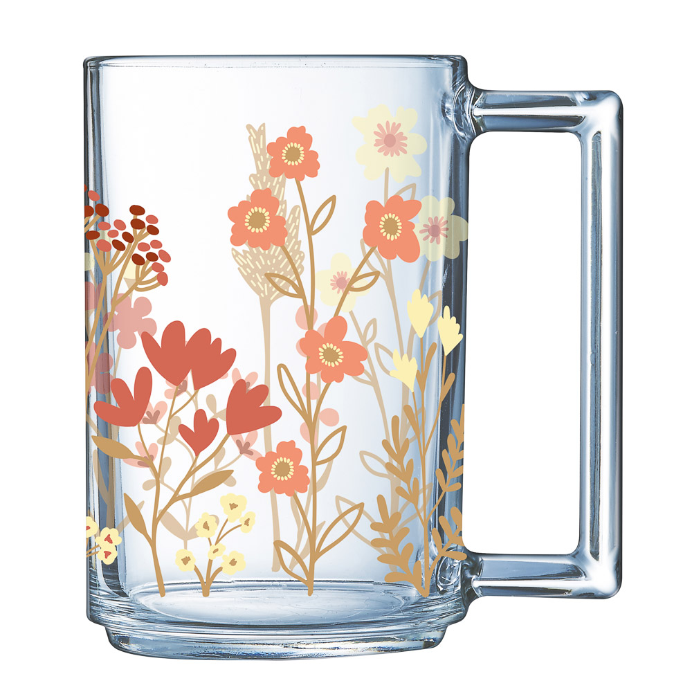 LUMINARC Кружка Миль флёр, 320 мл, стекло, 2 дизайна, арт.№ 806-538