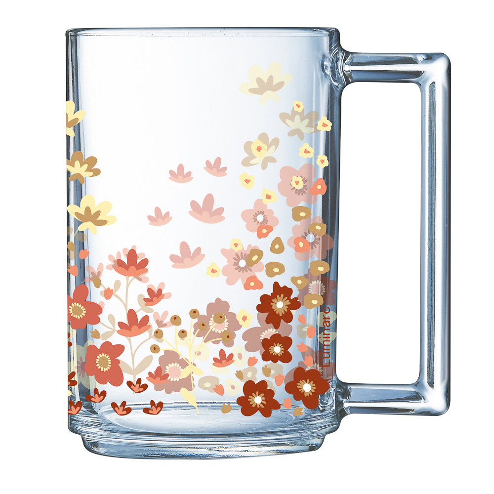 LUMINARC Кружка Миль флёр, 320 мл, стекло, 2 дизайна, арт.№ 806-538