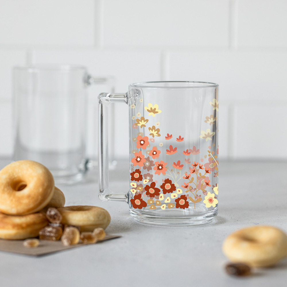 LUMINARC Кружка Миль флёр, 320 мл, стекло, 2 дизайна, арт.№ 806-538