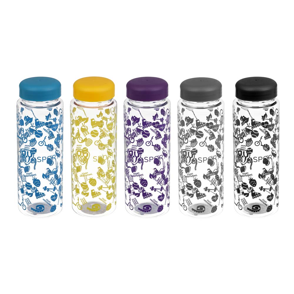 Спортивная бутылка для воды тм BY SPORT, 500мл, полипропилен, 5 цветов, арт.№ 088-133