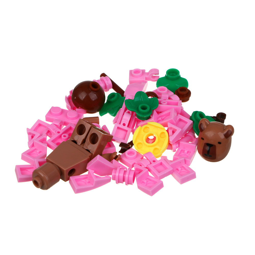 ИГРОЛЕНД Конструктор "Мир Капибарчиков", 14,5х4х9,5 см, ABS, 6 видов, арт.№ 858-067