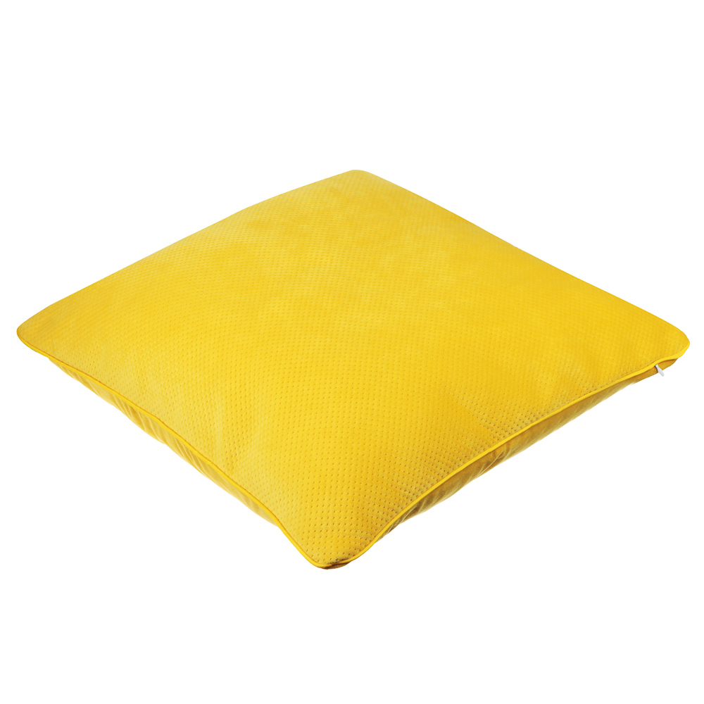 BY COLLECTION Чехол для подушки с кантом, 50х50см, 100% полиэстер, лимонный, арт.№ 497-085