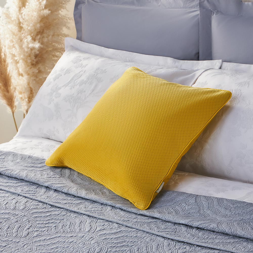 BY COLLECTION Чехол для подушки с кантом, 50х50см, 100% полиэстер, лимонный, арт.№ 497-085
