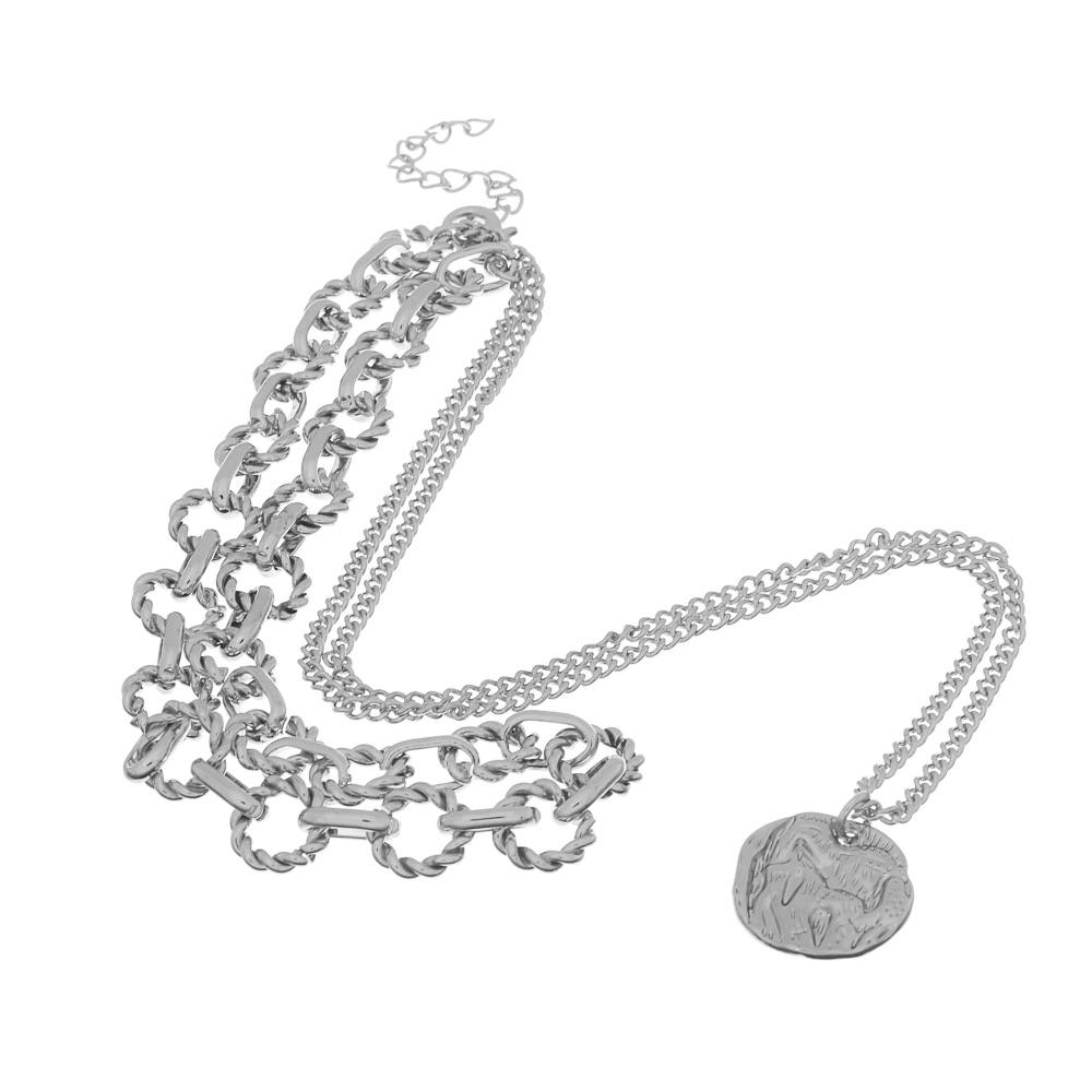 BERIOTTI Украшение шейное, биж.сплав, 41-43см, 3 дизайна, арт.№ 316-361