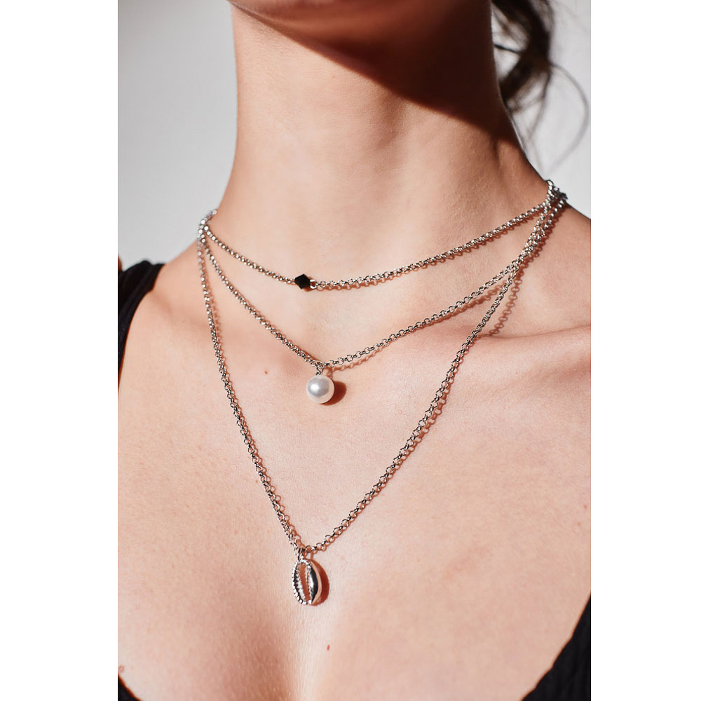 BERIOTTI Украшение шейное, биж.сплав, 41-43см, 3 дизайна, арт.№ 316-361