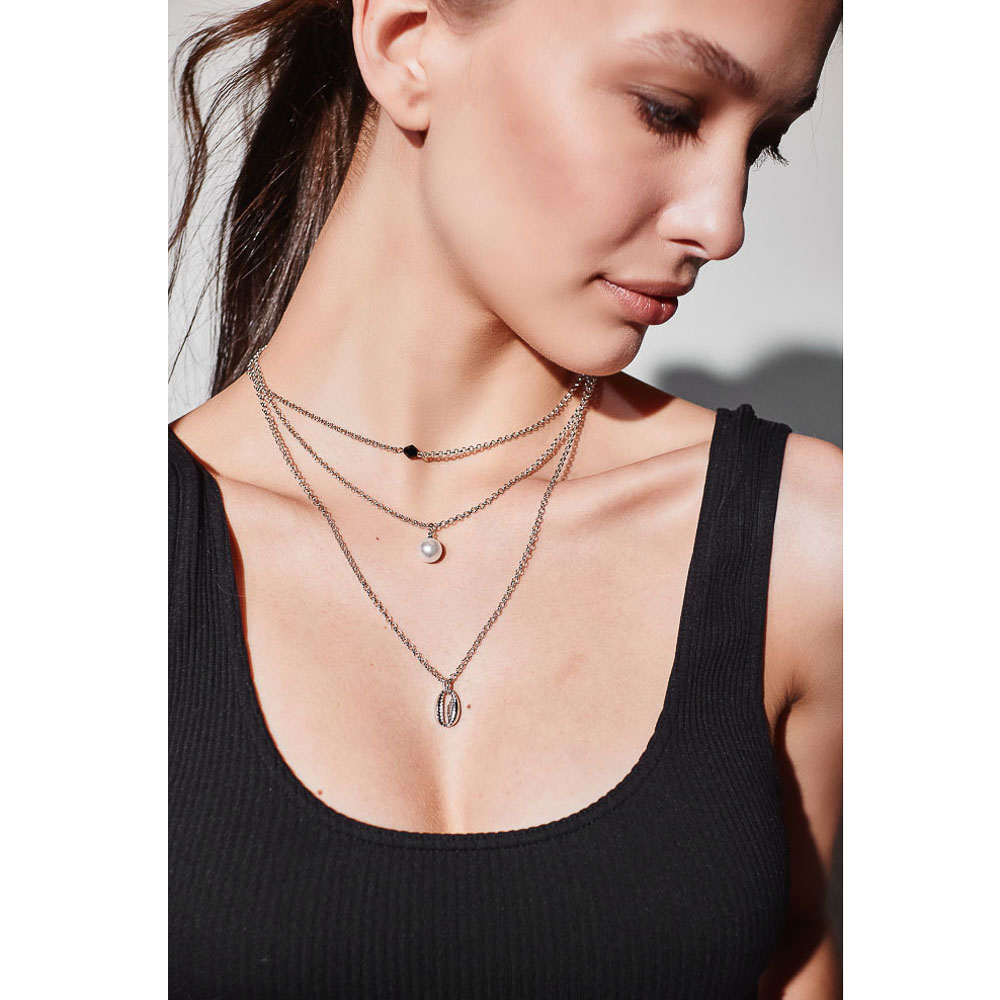 BERIOTTI Украшение шейное, биж.сплав, 41-43см, 3 дизайна, арт.№ 316-361