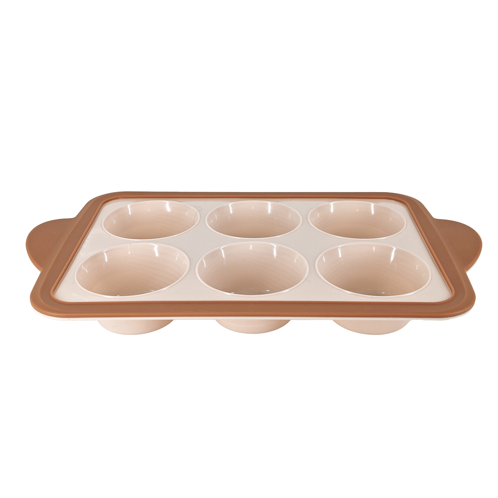 Форма для выпечки маффинов тм SATOSHI Сенса, на каркасе, 31,5x19x4,4см, силикон, арт.№ 856-237