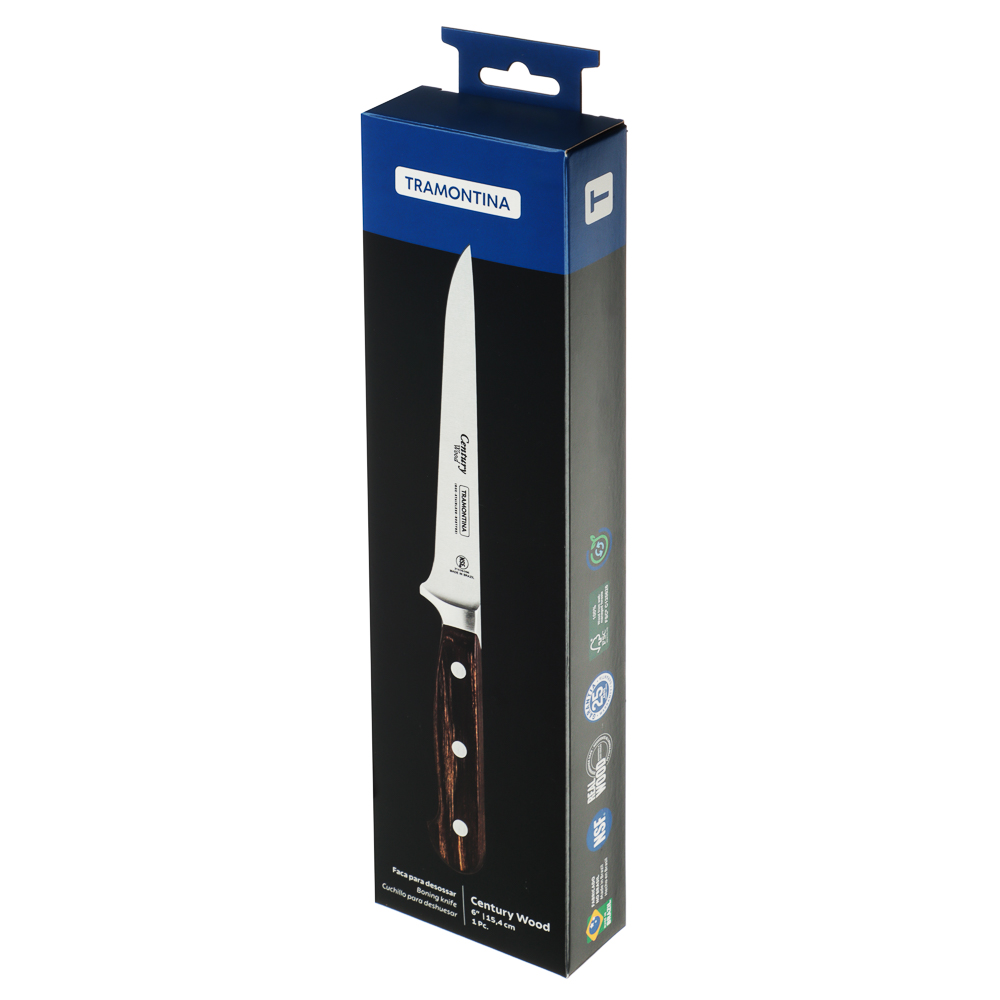 Tramontina Century Wood Нож для мяса обвалочный 15.1см, 21536/196, арт.№ 871-014