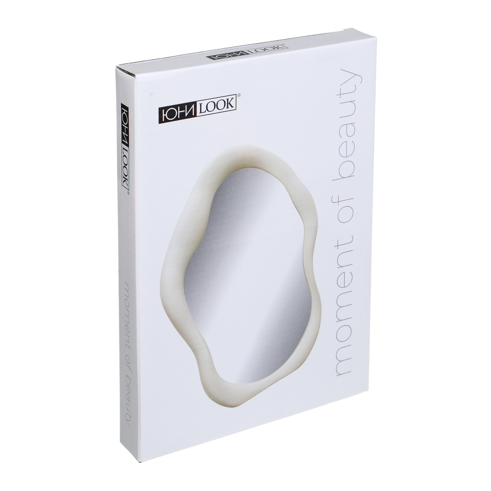 ЮНИLOOK Зеркало настольное фигурное пластик, стекло, 24,5х17,5см, 2 цвета, арт.№ 301-266