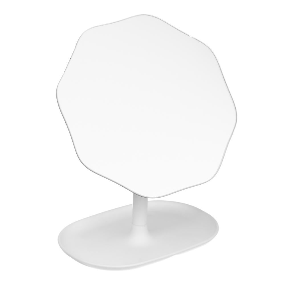 ЮНИLOOK Зеркало настольное с подставкой, пластик, стекло, высота 21 см, диаметр 16 см,  2 цвета, арт.№ 301-269