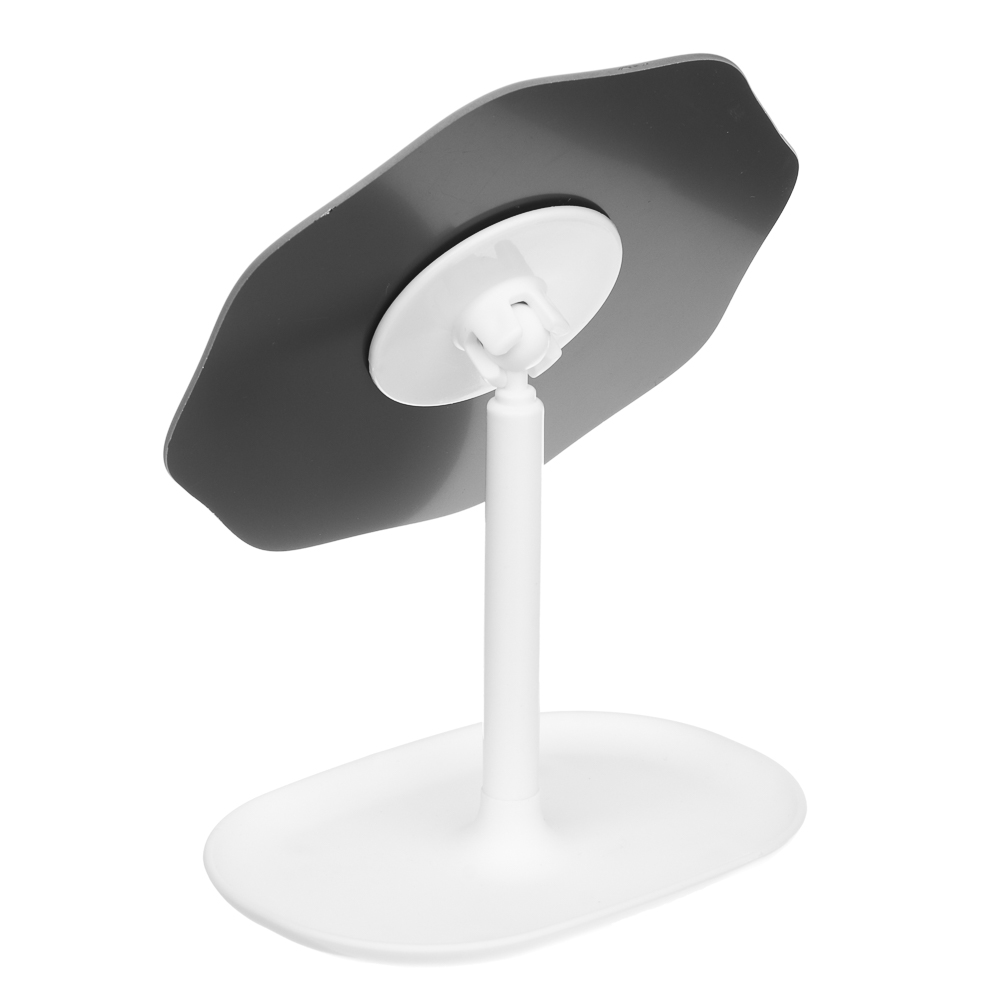 ЮНИLOOK Зеркало настольное с подставкой, пластик, стекло, высота 21 см, диаметр 16 см,  2 цвета, арт.№ 301-269