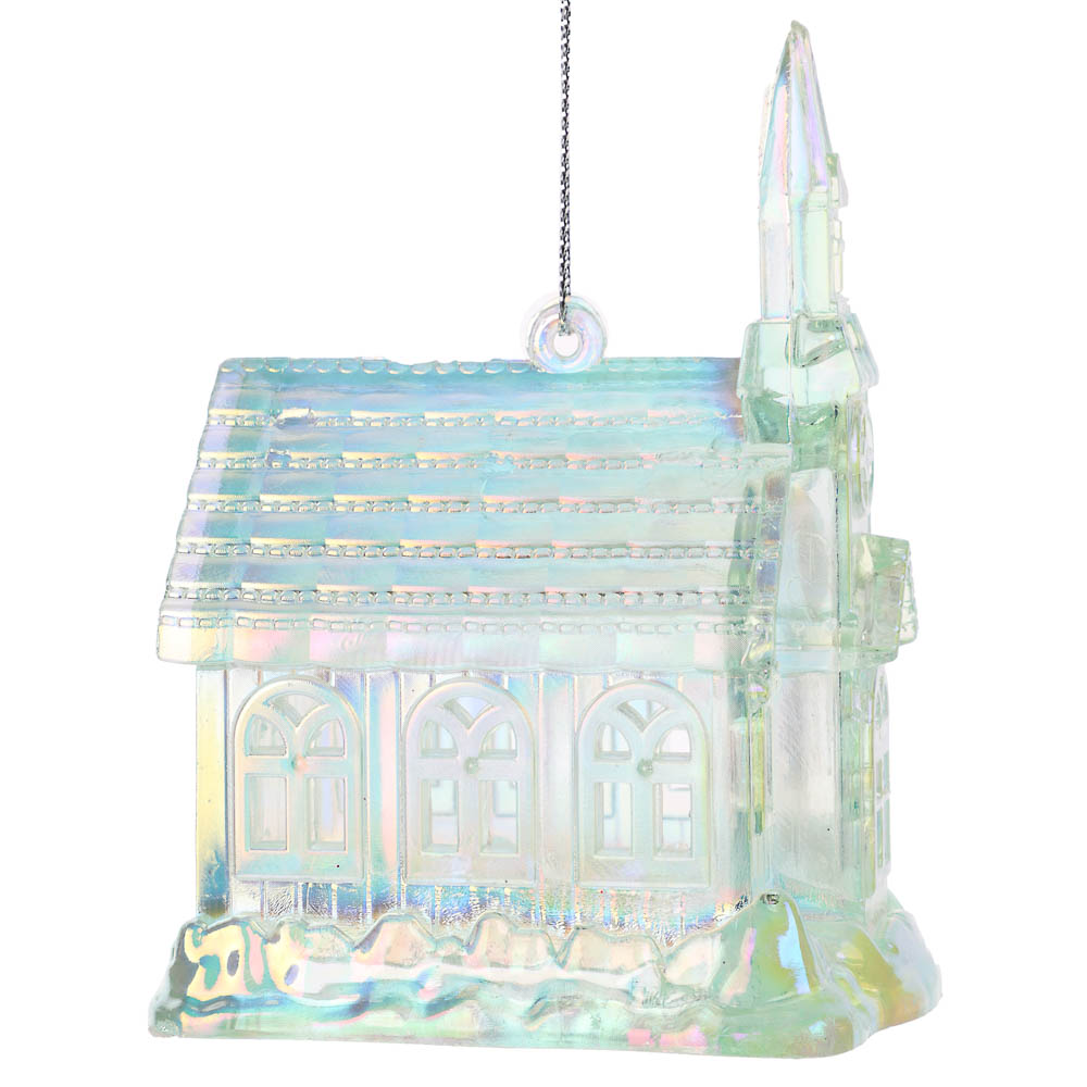 СНОУ БУМ Подвеска декоративная "Домик", 7.5х5.5х9.5 см, акрил, зеленый, арт.№ 397-448