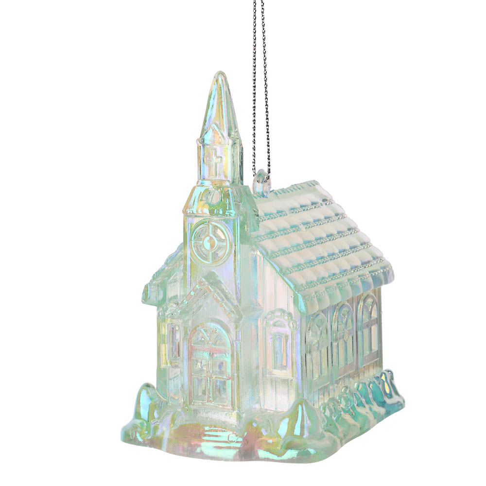СНОУ БУМ Подвеска декоративная "Домик", 7.5х5.5х9.5 см, акрил, зеленый, арт.№ 397-448
