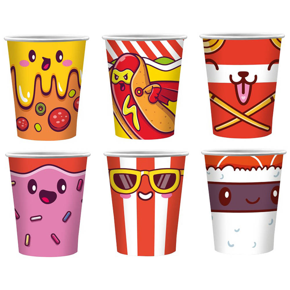 Набор бумажных стаканов Ожившая еда, 6 шт*250 мл, арт.№ 530-454