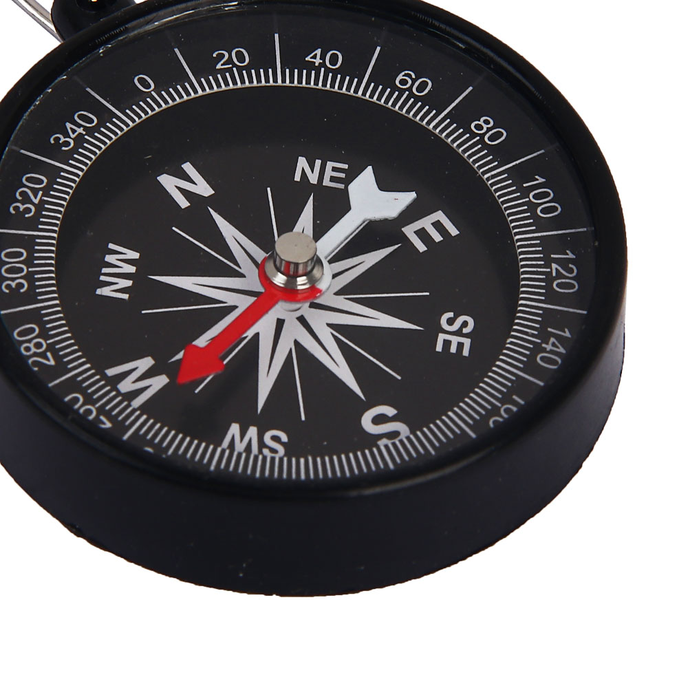 Компас пластиковый тм РУССО ТУРИСТО, 5х4,5х1см, на цепочке, микс цветов, арт.№ 118-125