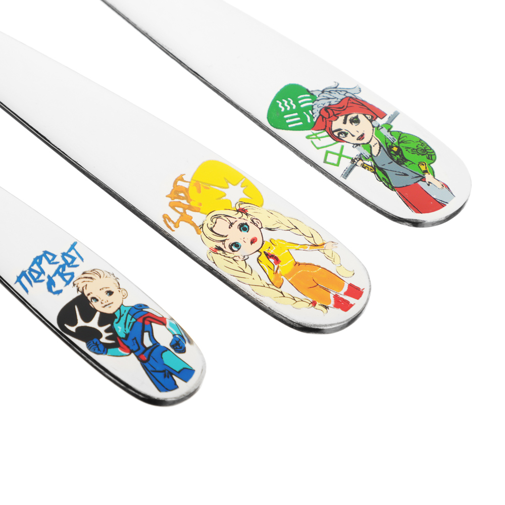 BY РУССКИЕ СУПЕРГЕРОИ Набор столовых приборов 3 пр, нерж.сталь, арт.№ 815-049