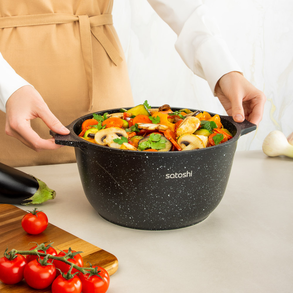 SATOSHI Монфор Казан 26х14,0см, 5,8л, литой алюминий, индукция, арт.№ 846-747