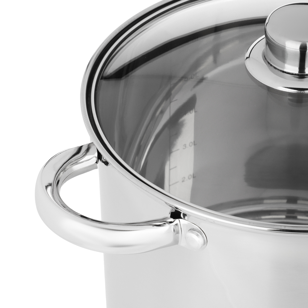 VETTA Орландо Кастрюля 22х19см, 7,0л, со стекл. крышкой, индукция, арт.№ 822-283