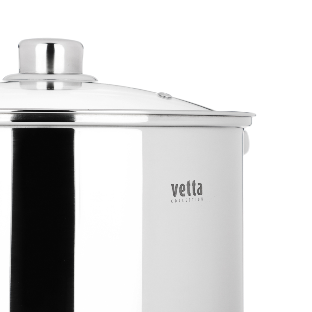 VETTA Орландо Кастрюля 24х20см, 9,0л, со стекл. крышкой, индукция, арт.№ 822-284