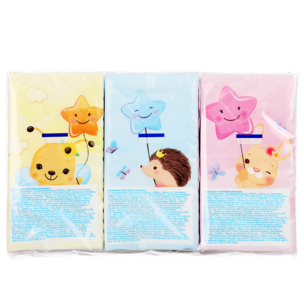 Платочки бумажные Лилия, 2 слоя, 10шт, арт.№ 912-018