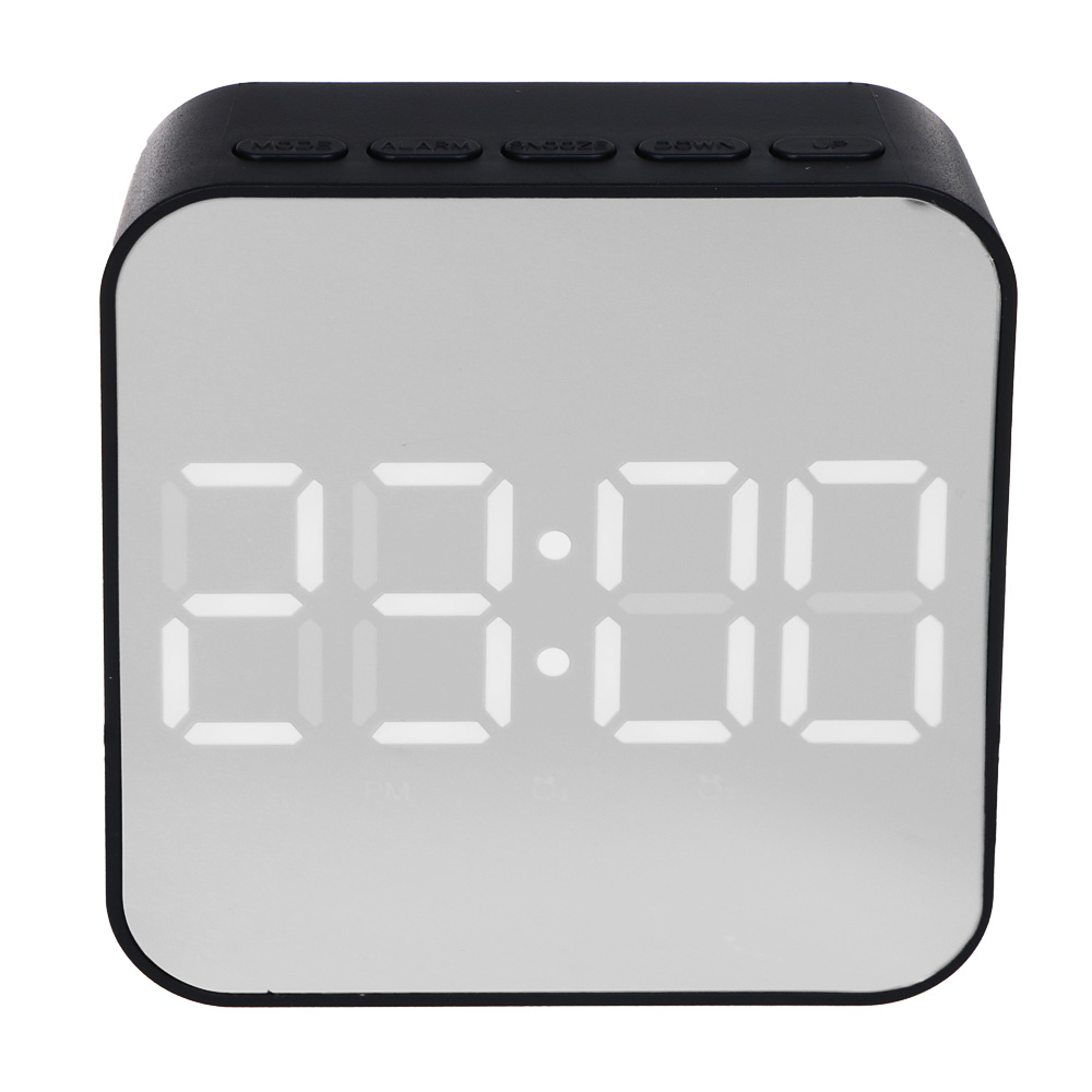 LADECOR CHRONO Будильник электронный, 8,2x8,5x3,4 см, USB/3xAAA, пластик, цвет корпуса черный, арт.№ 529-317