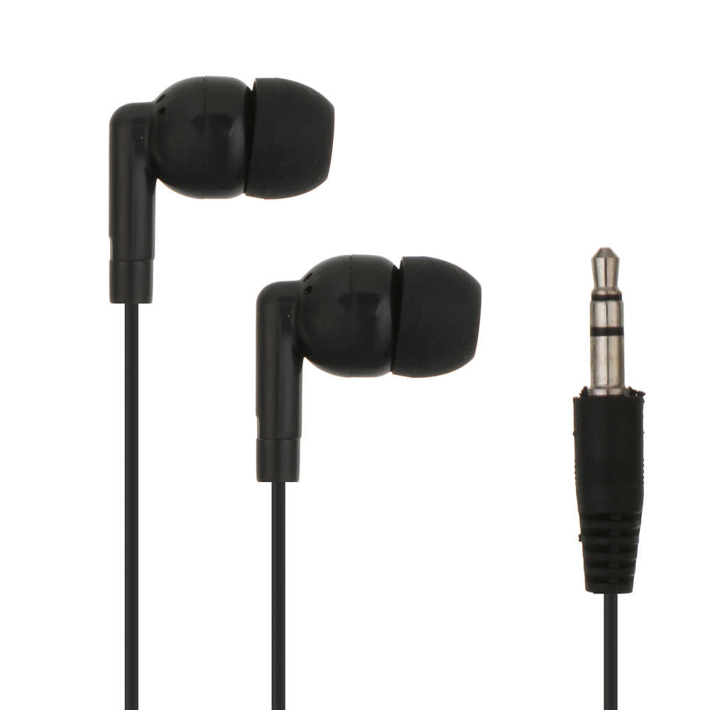 Наушники проводные внутриканальные BY Promo, 100см, jack 3.5мм, чёрный, арт.№ 410-150