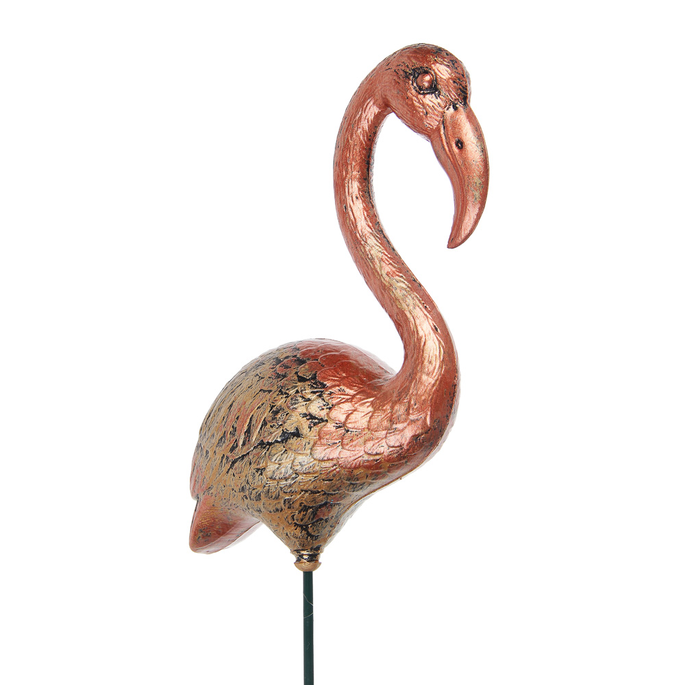 Фигурка на стержне "Фламинго" тм INBLOOM, 15х5х60см, пластик, металл, арт.№ 153-206