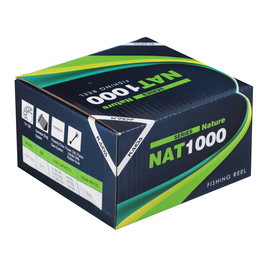 KAIDA Катушка безынерционная с передним фрикционом NATURE 1000, 5+1п.п., арт.№ 142-071
