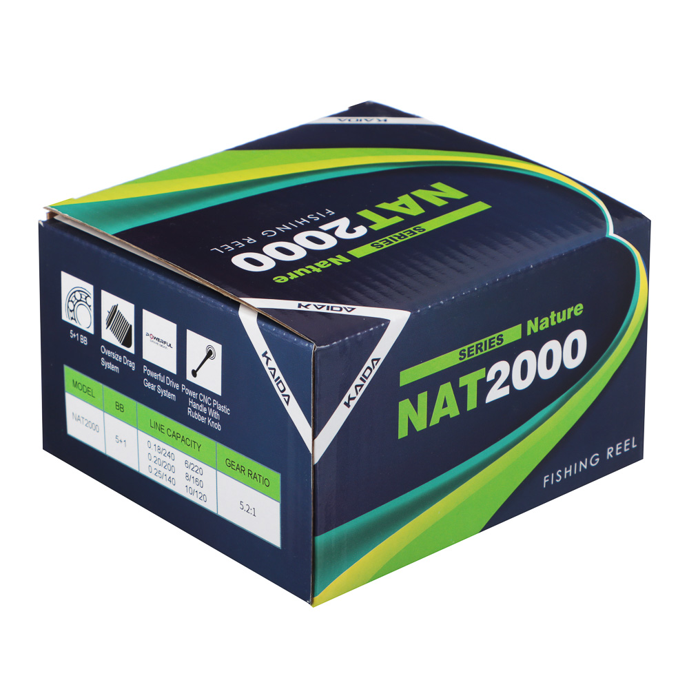 KAIDA Катушка безынерционная с передним фрикционом NATURE 2000, 5+1п.п., арт.№ 142-072