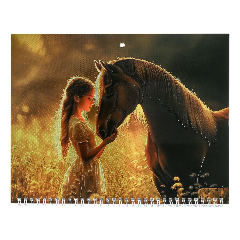 Календарь квартальный Символ Года 2026, 31x68см, тиснение с металлизированным покрытием, арт.№ 584-806