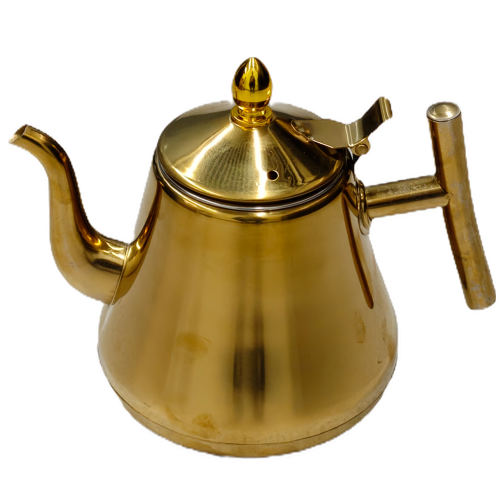 Чайник заварочный с ситечком тм SATOSHI Голд, 1л, нерж. сталь, арт.№ 850-289