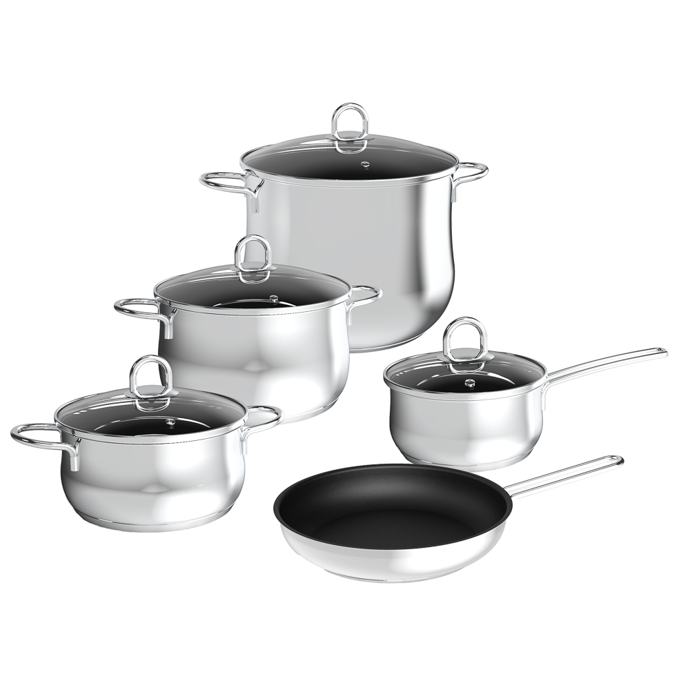 GT Набор посуды кухонной 9пр, нерж.сталь SS1114-10, арт.№ 822-295