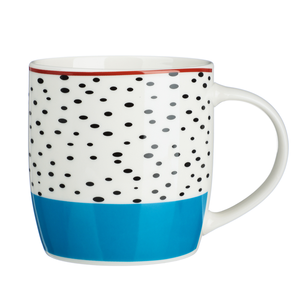 MILLIMI Кружка Штрихи, 350мл, фарфор, 4 дизайна, арт.№ 806-311