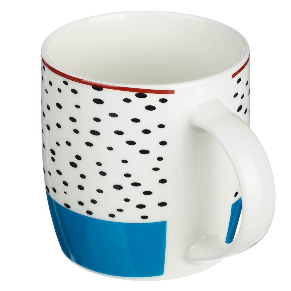 MILLIMI Кружка Штрихи, 350мл, фарфор, 4 дизайна, арт.№ 806-311