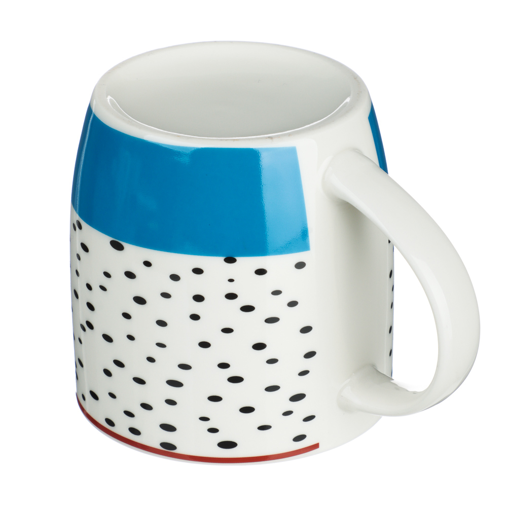 MILLIMI Кружка Штрихи, 350мл, фарфор, 4 дизайна, арт.№ 806-311