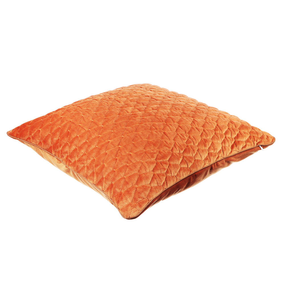 BY COLLECTION Чехол для подушки с кантом, 50х50см, 100% полиэстер, терракота, арт.№ 497-084